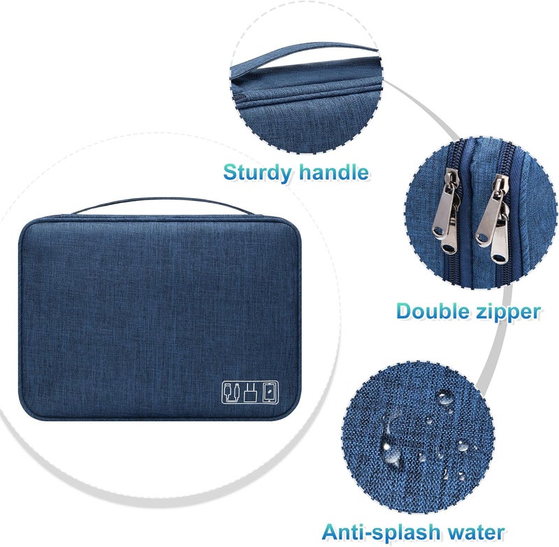 CILLA Electronics Organizer Travel, Travel Cord Organizer Case, Compact Electronics Accessories Bag for Cable, Cord, Charger, Phone - Image 4